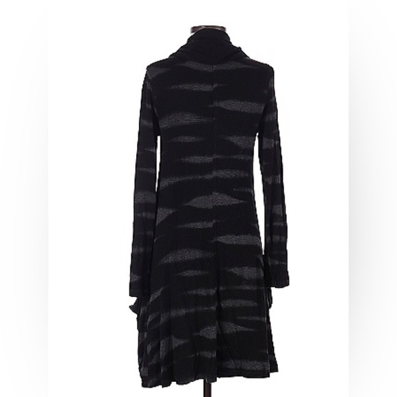 Kensie droopy collar Long Sleeve Black gray Casual Dress. Pockets.Size S/CH/P - Picture 3 of 11